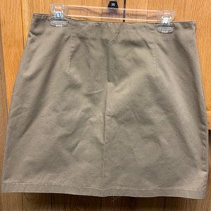 TWEEDS tan pencil skirt / size 14